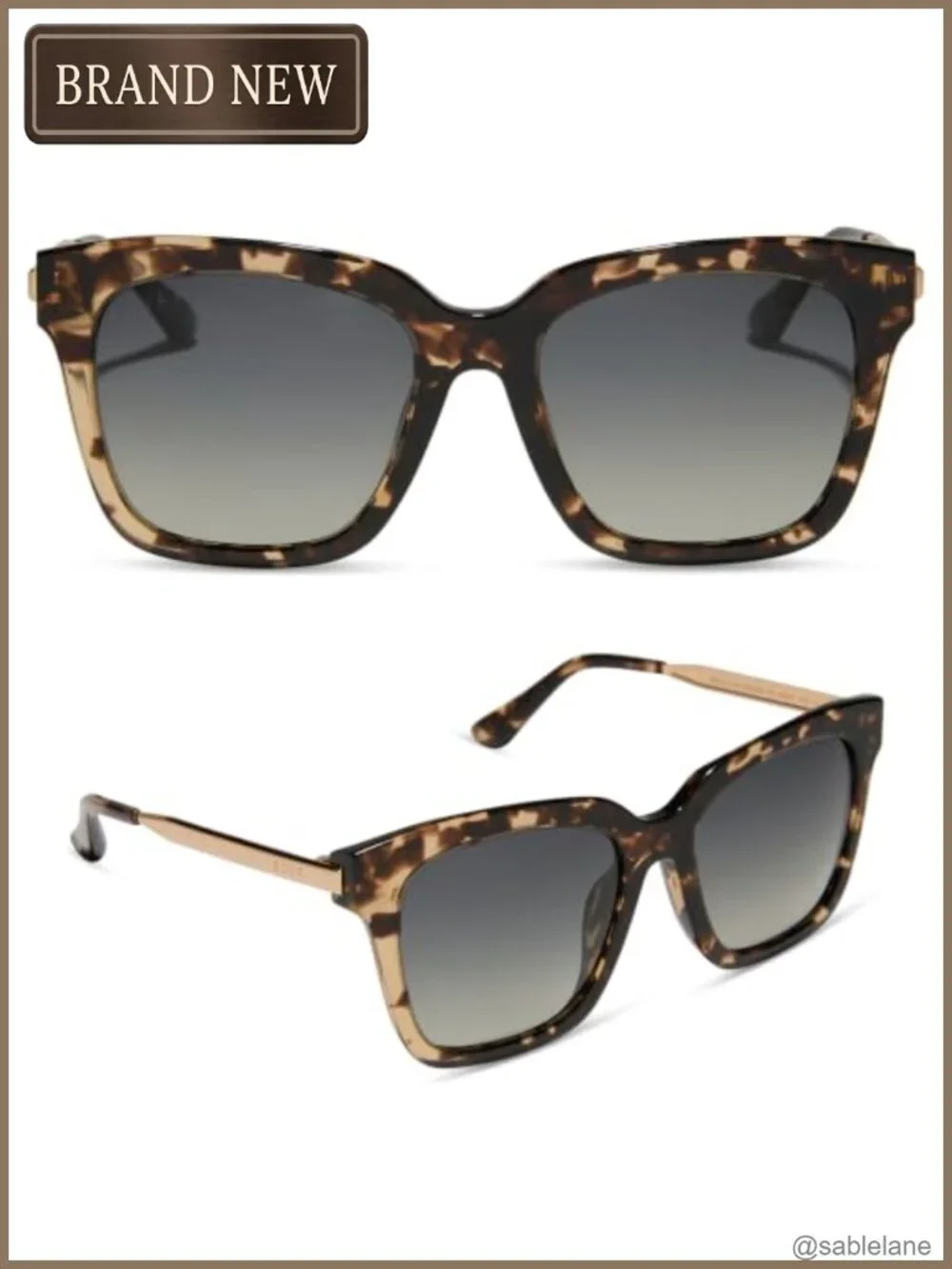 Oversized Square Polarized Sunglasses for Women | Acetate Frame | UV Protection